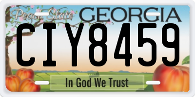 GA license plate CIY8459