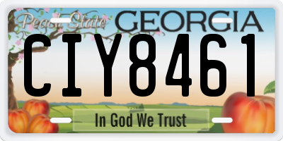 GA license plate CIY8461