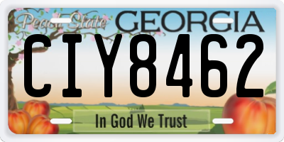 GA license plate CIY8462