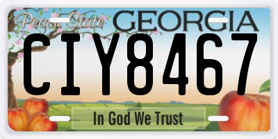 GA license plate CIY8467