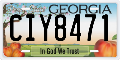 GA license plate CIY8471