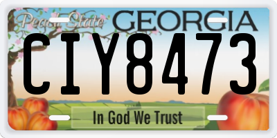 GA license plate CIY8473