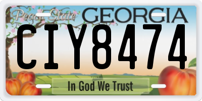 GA license plate CIY8474