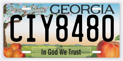GA license plate CIY8480
