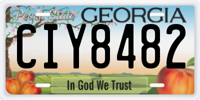 GA license plate CIY8482