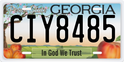 GA license plate CIY8485