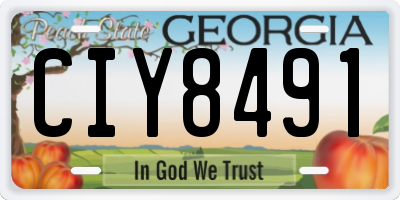 GA license plate CIY8491