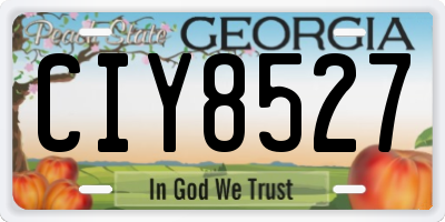 GA license plate CIY8527