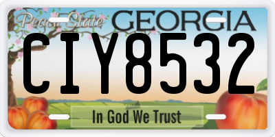 GA license plate CIY8532