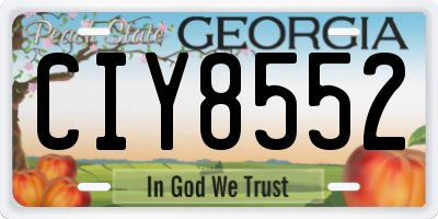 GA license plate CIY8552