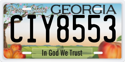 GA license plate CIY8553