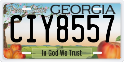 GA license plate CIY8557