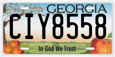 GA license plate CIY8558