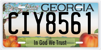 GA license plate CIY8561