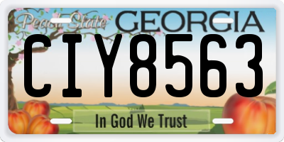 GA license plate CIY8563