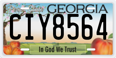 GA license plate CIY8564