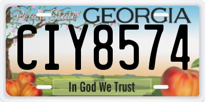 GA license plate CIY8574