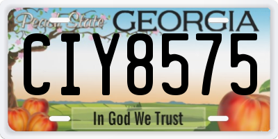 GA license plate CIY8575