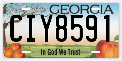 GA license plate CIY8591