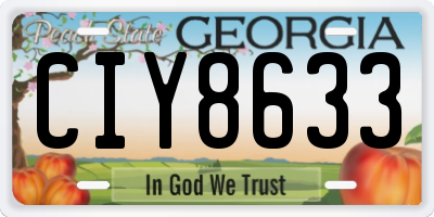 GA license plate CIY8633