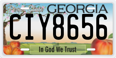 GA license plate CIY8656
