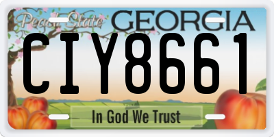 GA license plate CIY8661