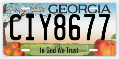GA license plate CIY8677