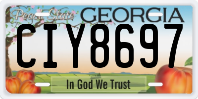 GA license plate CIY8697
