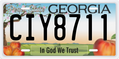 GA license plate CIY8711