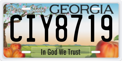 GA license plate CIY8719