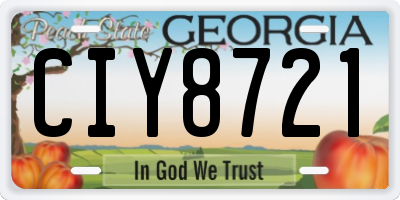 GA license plate CIY8721