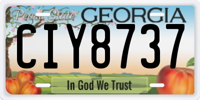 GA license plate CIY8737