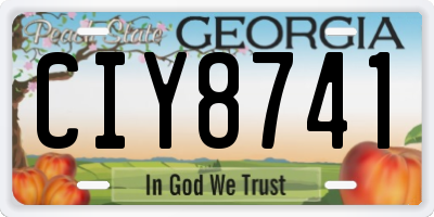 GA license plate CIY8741