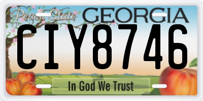 GA license plate CIY8746