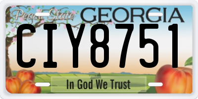 GA license plate CIY8751