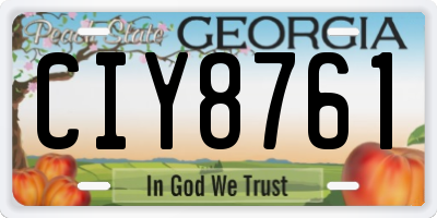 GA license plate CIY8761