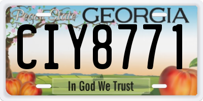 GA license plate CIY8771