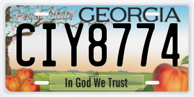 GA license plate CIY8774