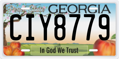 GA license plate CIY8779