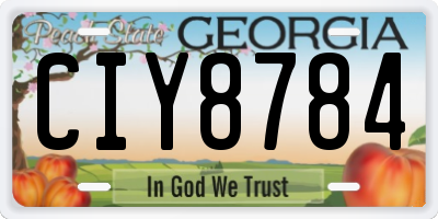 GA license plate CIY8784