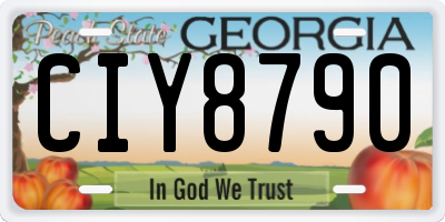 GA license plate CIY8790