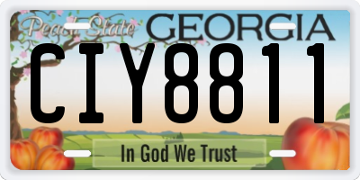 GA license plate CIY8811