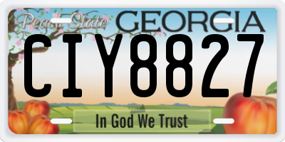 GA license plate CIY8827