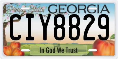 GA license plate CIY8829