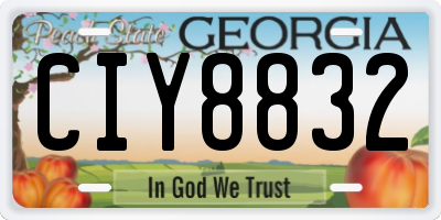GA license plate CIY8832