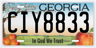 GA license plate CIY8833