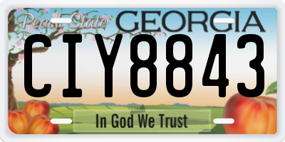 GA license plate CIY8843