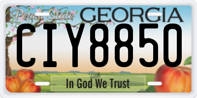 GA license plate CIY8850