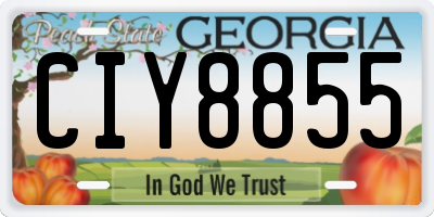 GA license plate CIY8855