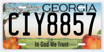 GA license plate CIY8857